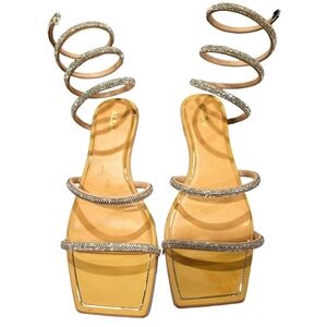 Rhinestone Gladiator Sandala Sz 10